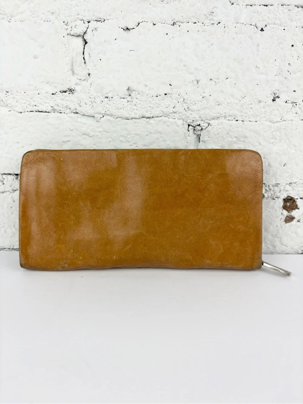 Hobo Eliza Carmel Brown Leather Zip Around Wallet
